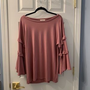 Promesa Bell-Sleeve with Ruffles Top - large